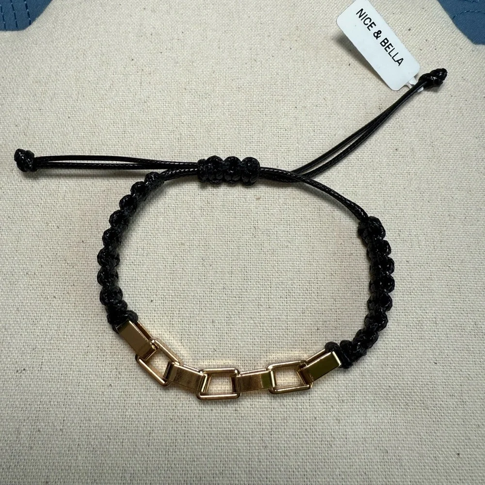 Nice & Bella Black and Gold Bracelet‎